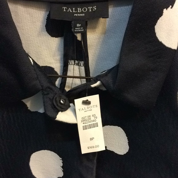 NWT Talbots Polkadot Jacket Size 8P - Picture 2 of 5
